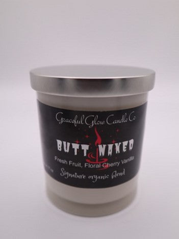 Graceful Glow Candle Co Butt Naked scented soy candle.