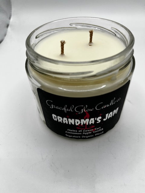 Graceful Glow Candle Co Grandma’s Jam scented soy candle.